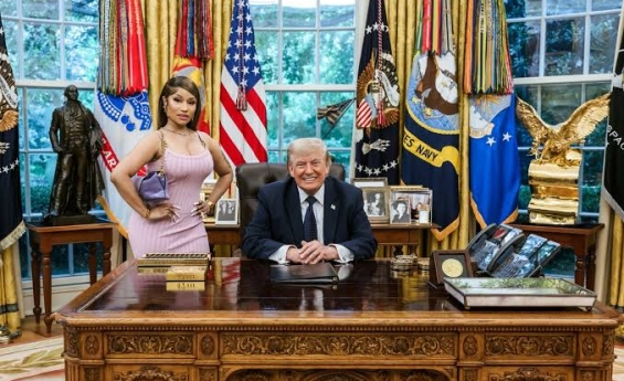 PRESIDENT TRUMP CALLS NICKI MINAJ “SO HOT” DURING WHITE HOUSE LUNCHEON