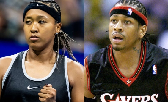 ALLEN IVERSON REACTS AS NAOMI OSAKA PAYS TRIBUTE TO HIM AT THE US OPEN