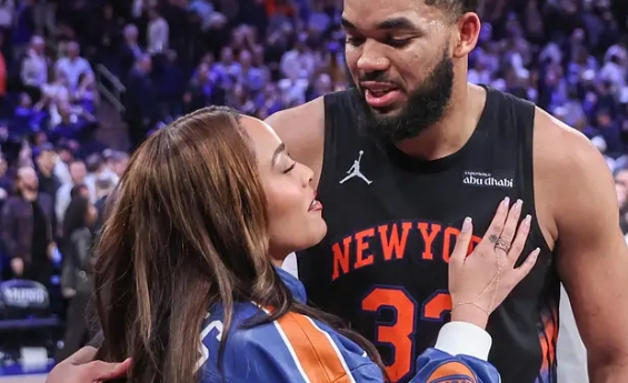 KARL-ANTHONY TOWNS PRAISES FIANCEE JORDYN WOODS FOR HER SUPPORT AFTER HIS MOTHER’S DEATH   