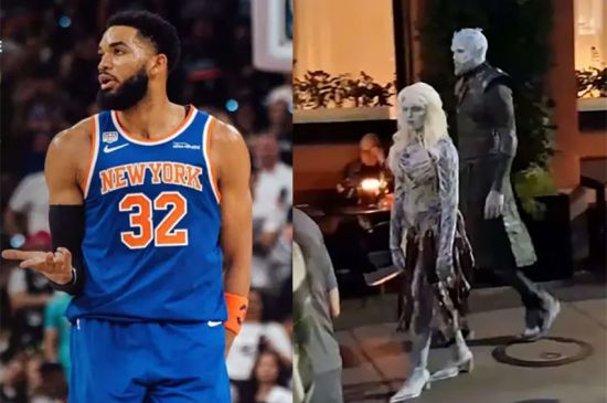 KARL-ANTHONY TOWNS AND JORDYN WOODS WEAR ‘GAME OF THRONES’ HALLOWEEN COSTUMES